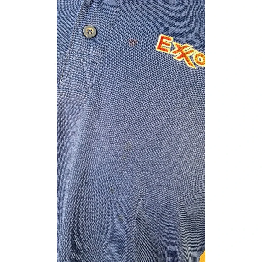 Exxon Mobil Oil Gas Station Employee Uniform Polo Shirt Size Medium